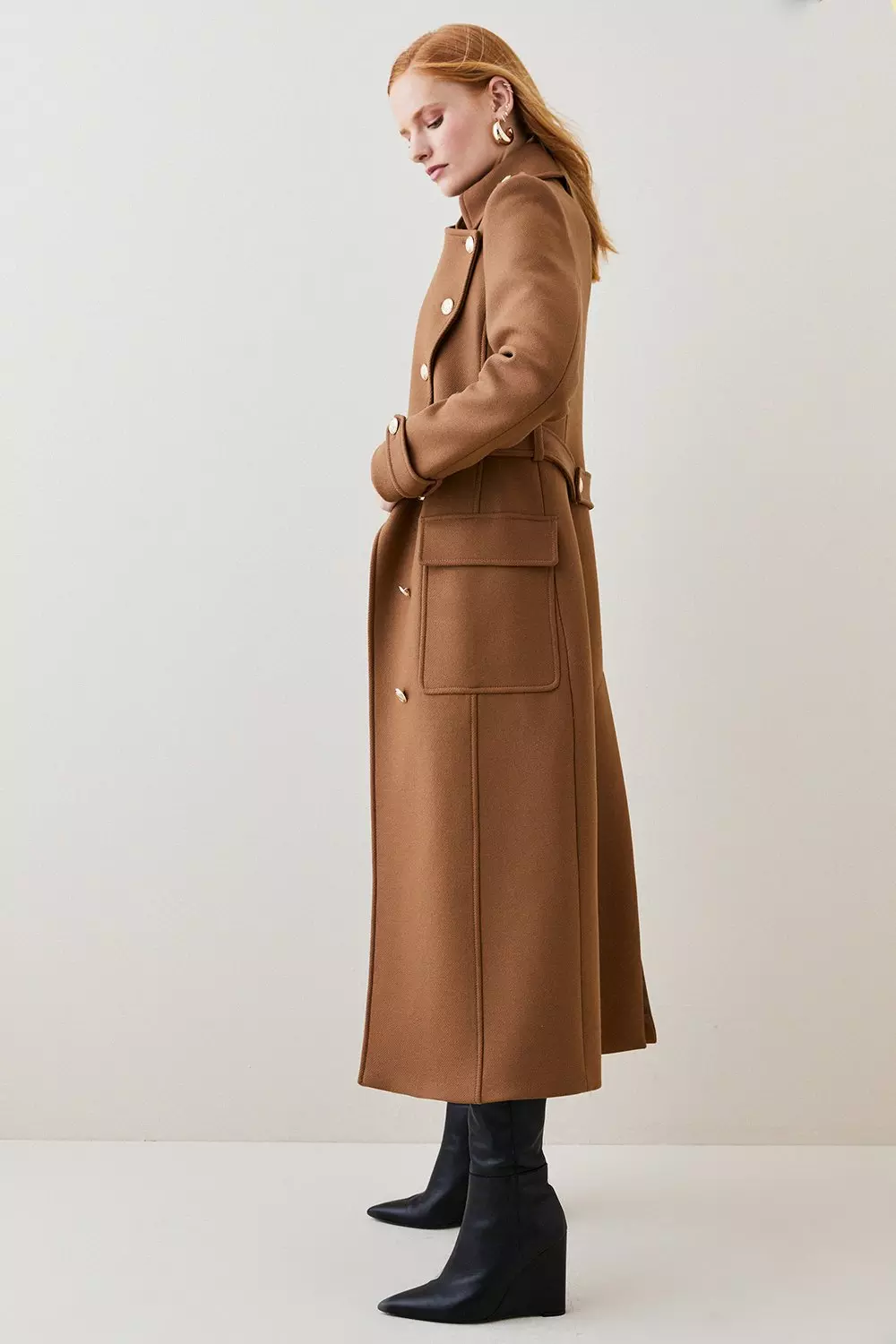 Wallis long military clearance coat